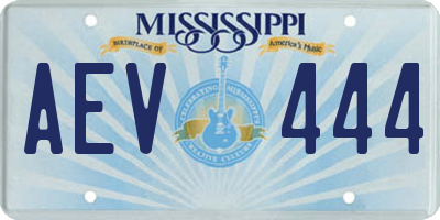 MS license plate AEV444