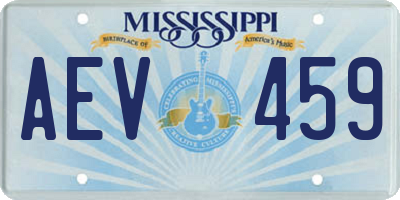 MS license plate AEV459