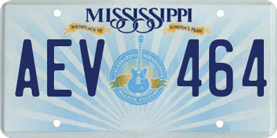MS license plate AEV464