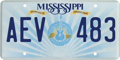 MS license plate AEV483