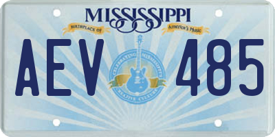 MS license plate AEV485