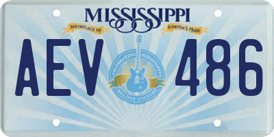 MS license plate AEV486