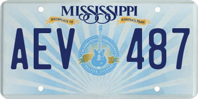 MS license plate AEV487