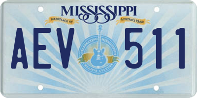 MS license plate AEV511