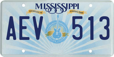 MS license plate AEV513