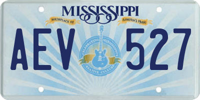 MS license plate AEV527