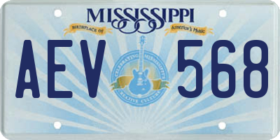 MS license plate AEV568