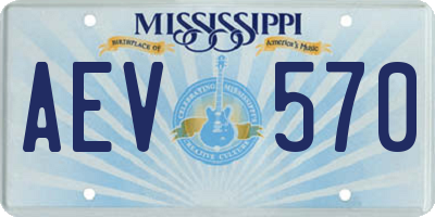 MS license plate AEV570