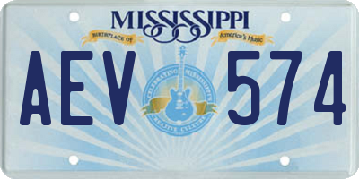 MS license plate AEV574