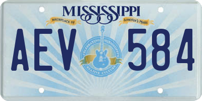 MS license plate AEV584