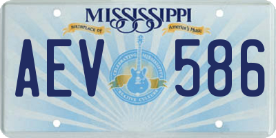 MS license plate AEV586