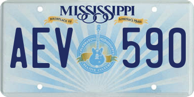 MS license plate AEV590