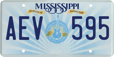 MS license plate AEV595