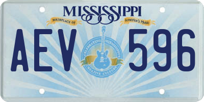 MS license plate AEV596