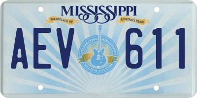 MS license plate AEV611