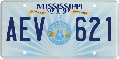 MS license plate AEV621