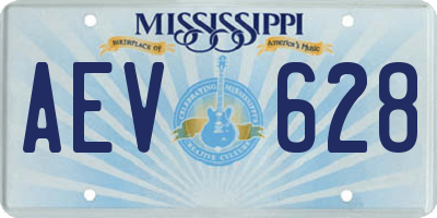 MS license plate AEV628