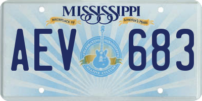 MS license plate AEV683
