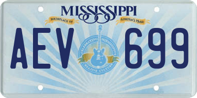 MS license plate AEV699