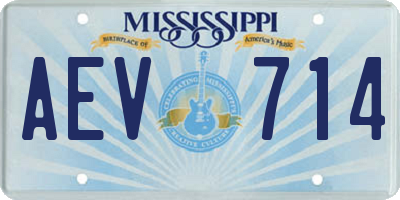MS license plate AEV714