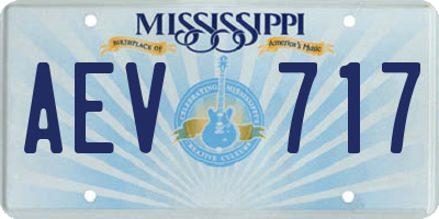 MS license plate AEV717