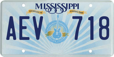 MS license plate AEV718