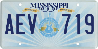 MS license plate AEV719