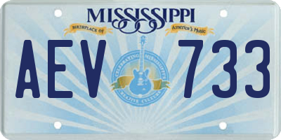 MS license plate AEV733