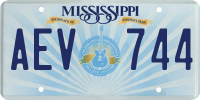 MS license plate AEV744