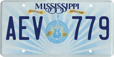 MS license plate AEV779