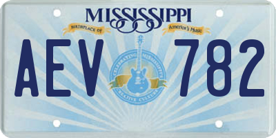 MS license plate AEV782