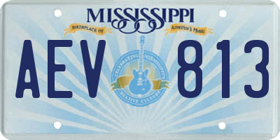 MS license plate AEV813