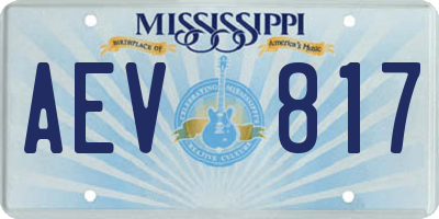 MS license plate AEV817