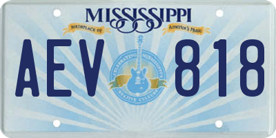 MS license plate AEV818