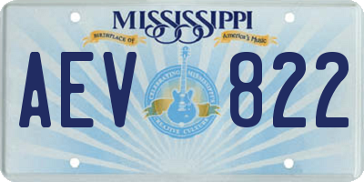 MS license plate AEV822