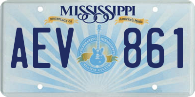 MS license plate AEV861