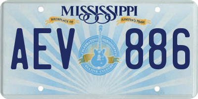 MS license plate AEV886