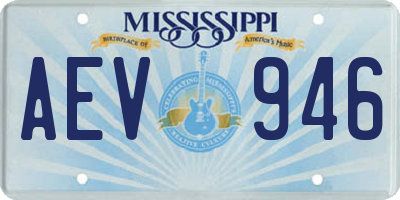 MS license plate AEV946