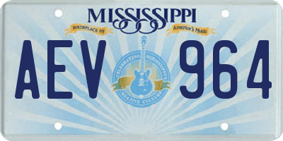 MS license plate AEV964