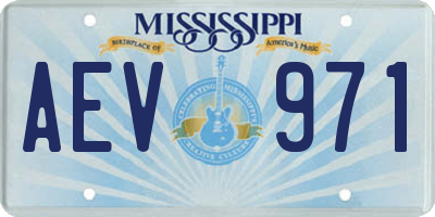 MS license plate AEV971
