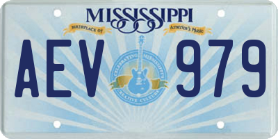 MS license plate AEV979