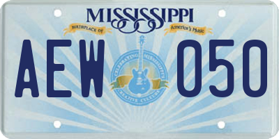 MS license plate AEW050