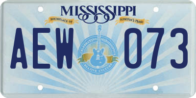MS license plate AEW073