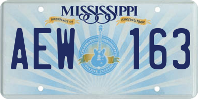MS license plate AEW163