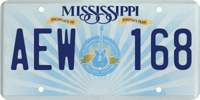 MS license plate AEW168