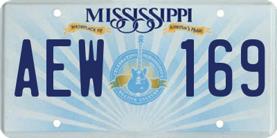 MS license plate AEW169