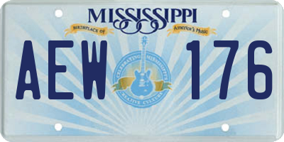 MS license plate AEW176