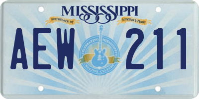 MS license plate AEW211