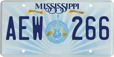 MS license plate AEW266