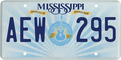 MS license plate AEW295